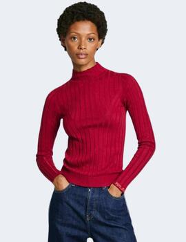 Jersey Pepe Jeans Mujer Rojo Izabel Turtleneck