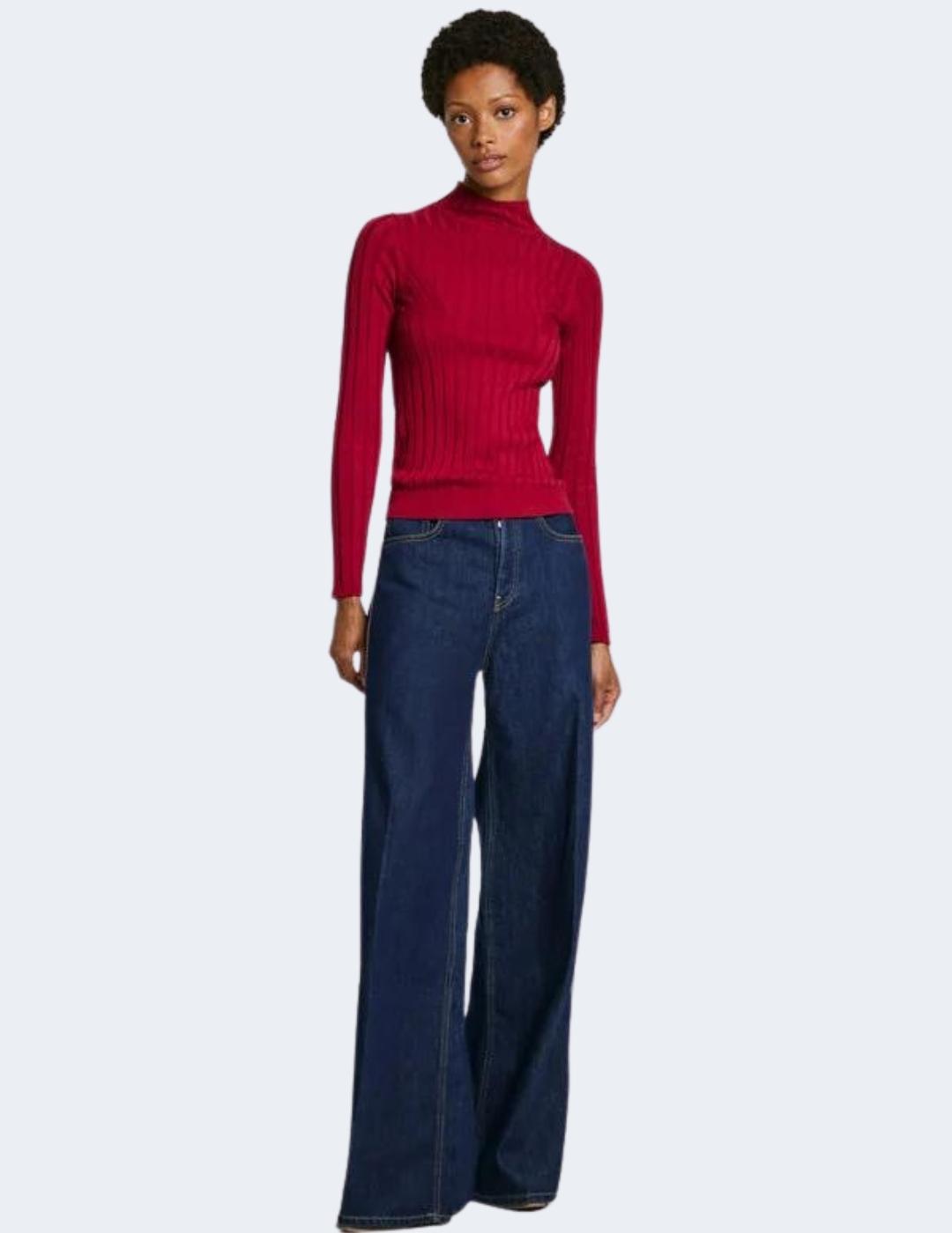 Jersey Pepe Jeans Mujer Rojo Izabel Turtleneck