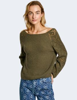 Jersey Pepe Jeans Mujer Verde Hailey