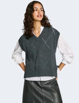 Jersey Pepe Jeans Mujer Gris Idris Vest