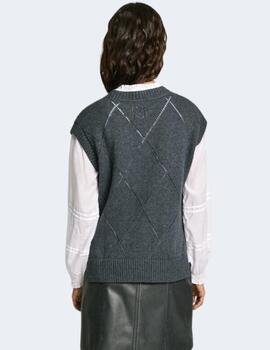 Jersey Pepe Jeans Mujer Gris Idris Vest