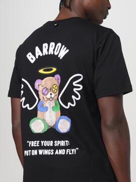 Camiseta Barrow negra logo alas unisex