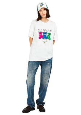 Camiseta Barrow blanca osos colores unisex