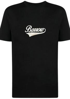 Camiseta Barrow negra logo beige unisex