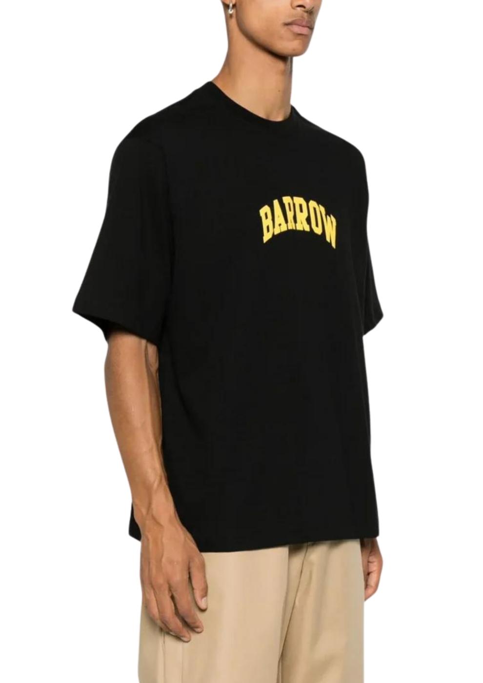 Camiseta Barrow negra logo amarillo unisex