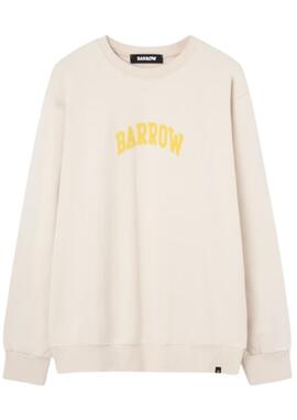 Sudadera Barrow beige logo amarillo unisex