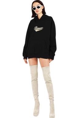 Sudadera Barrow negra logo beige Unisex