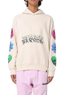 Sudadera Barrow beige logo graffiti unisex