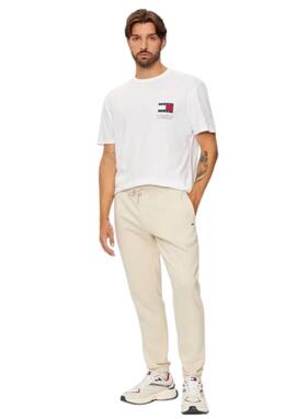 Pantalon Chandal Tommy Jeans beige hombre