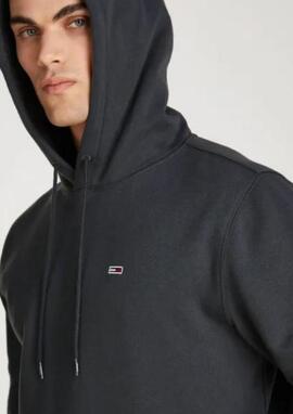 Sudadera Tommy Jeans capucha gris básica hombre