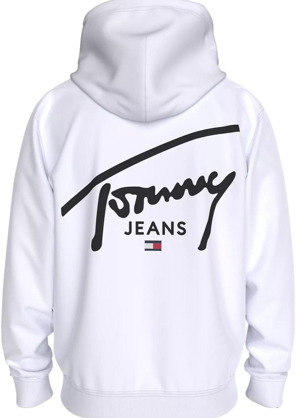 Sudadera Tommy Jeans blanca logo espalda hombre c.