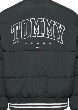 Chaqueta Tommy Jeans gris rayas cuello hombre