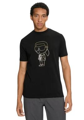 Camiseta Karl Lagerfel Ngera logo bronce hombre