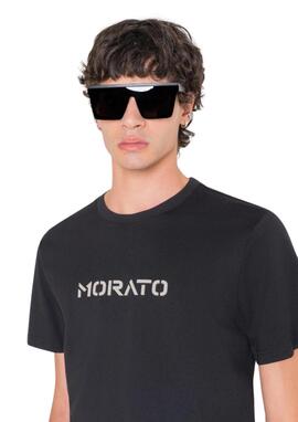 Camiseta Antony Morato negra logo neopreno hombre