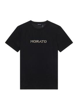 Camiseta Antony Morato negra logo neopreno hombre