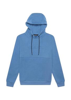 Sudadera Antony Morato azul capucha logo 3D hombre