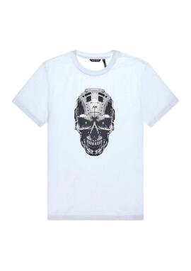 Camiseta Antony Morato blanca metal calavera hombr