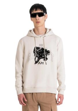 Sudadera Antony Morato beige college hombre