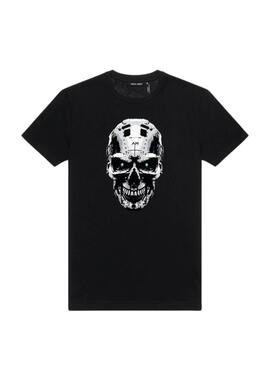 Camiseta Antony Morato negra metal calavera hombre