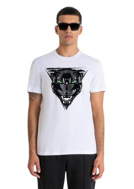 Camiseta Antony Morato blanca pantera green hombre