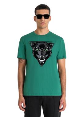 Camiseta Antony Morato verde pantera green hombre