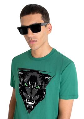 Camiseta Antony Morato verde pantera green hombre