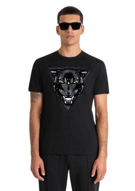 Camiseta Antony Morato negra pantera green hombre