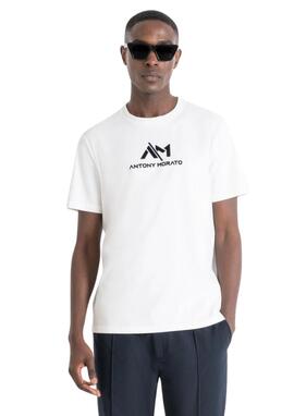 Camiseta Antony Morato blanca blue logo hombre