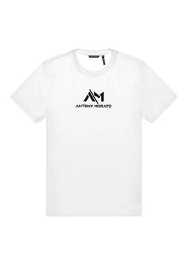 Camiseta Antony Morato blanca blue logo hombre