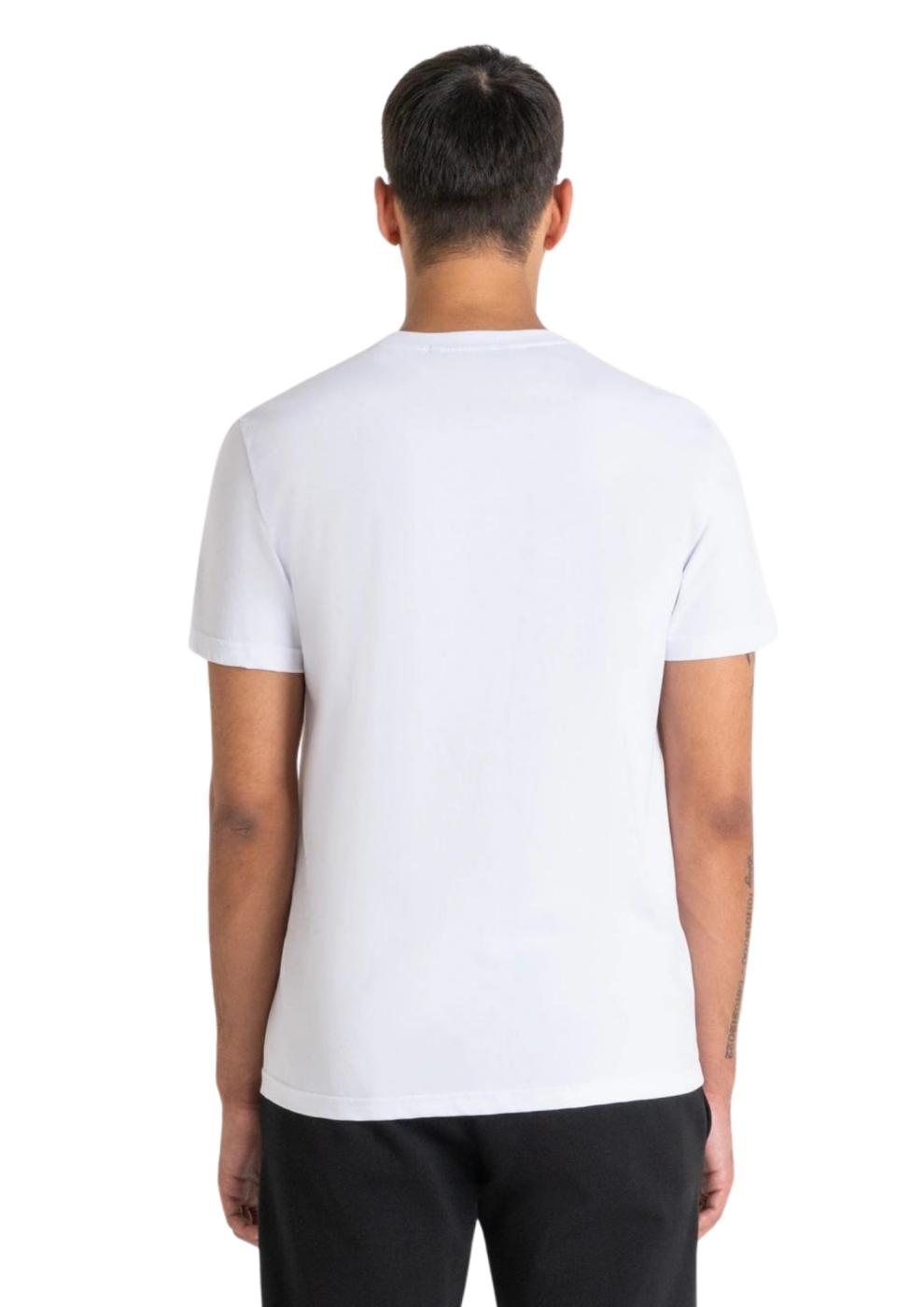 Camiseta Antony Morato blanca logo engomado hombre