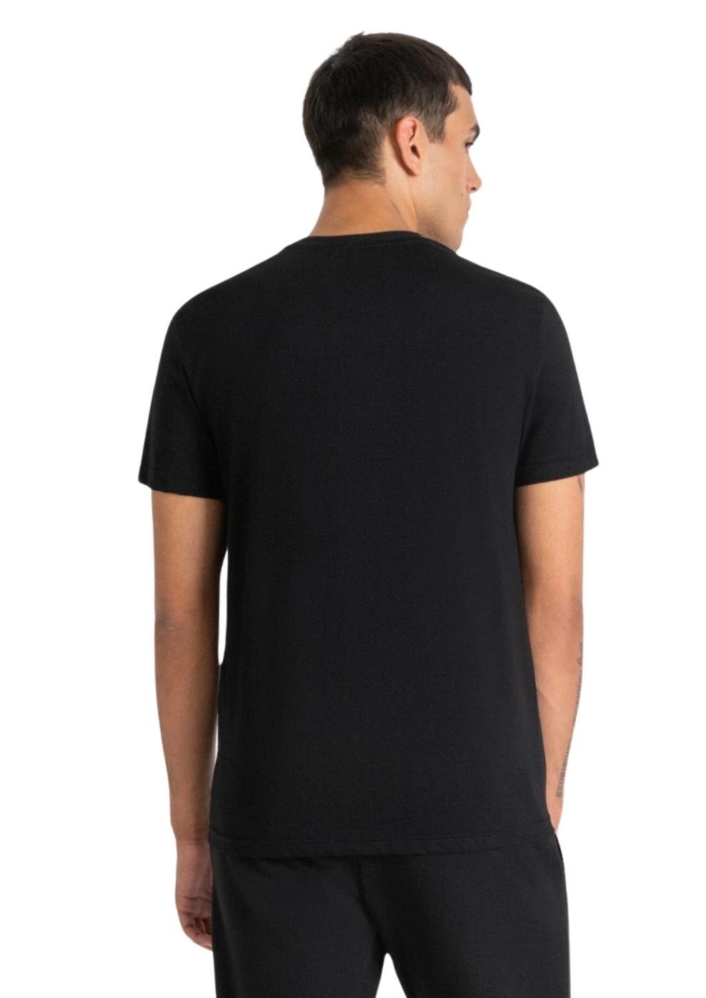 Camiseta Antony Morato negro logo engomado hombre