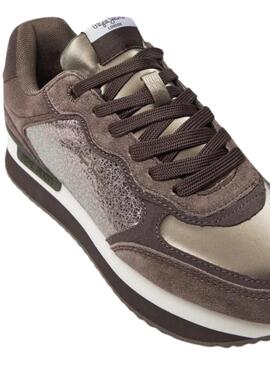 Zapatillas Pepe Jeans Mujer Rusper Stars Marrones