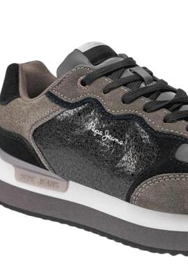 Zapatillas Pepe Jeans Mujer Rusper Stars Negras