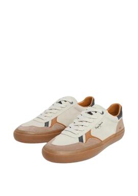 Zapatillas Pepe Jeans Hombre Blancas Travis Retro