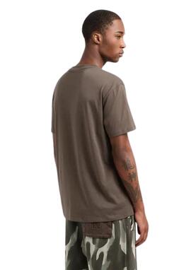 Camiseta Armani Exchange verde básica hombre