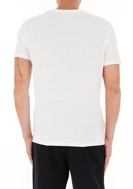 Camiseta Armani Exchange blanco logo verde hombre