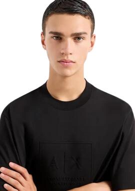 Camiseta Armani Exchange negra completa hombre