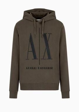 Sudadera Armani Exchange verde  hombre