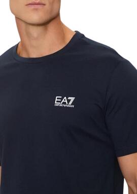 Camiseta EA7 azul básica hombre