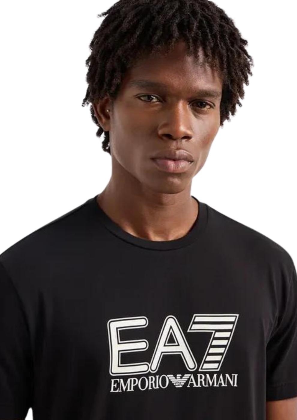 Camiseta EA7 maxilogo negra hombre