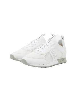 Zapatillas EA7 blncas/plata hombre