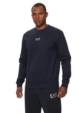 Sudadera EA7 marino basica hombre