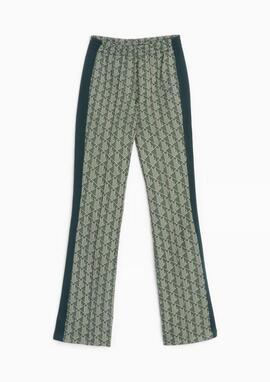 Pantalón Lacoste verde multilogo mujer