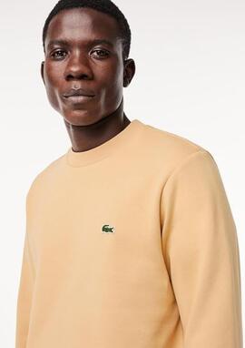 Sudadera Lacoste Tostado básica hombre