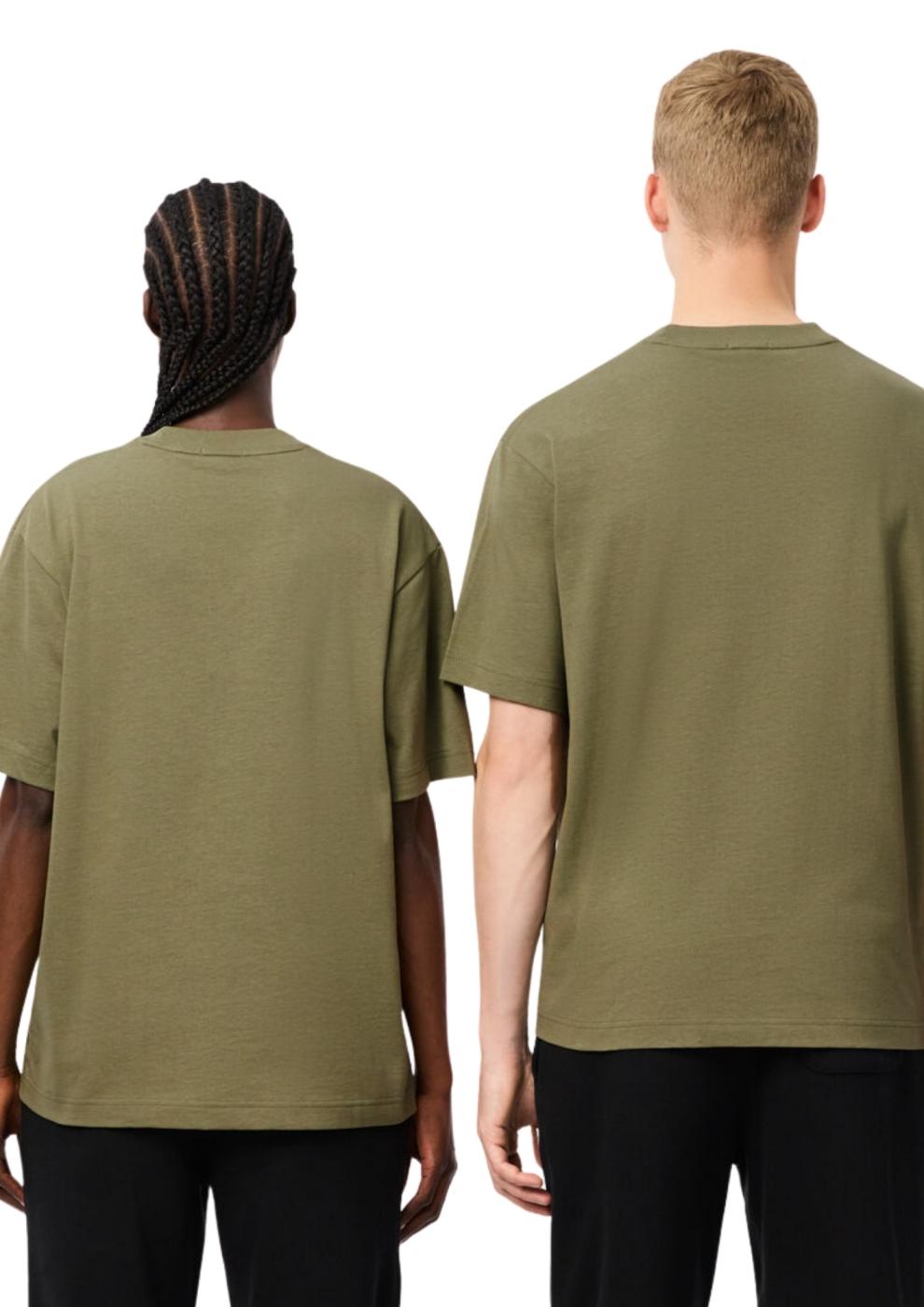 Camiseta Lacoste verde cocodrilo grande unisex