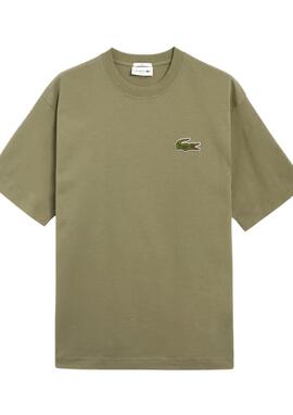 Camiseta Lacoste verde cocodrilo grande unisex