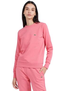 Sudadera básica Lacoste Rosa Mujer