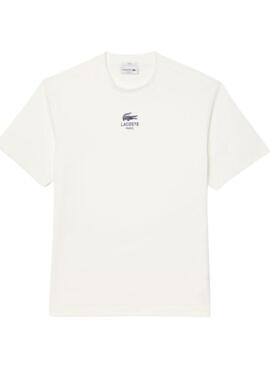 Camiseta Lacoste BLANCO unisex logo centro