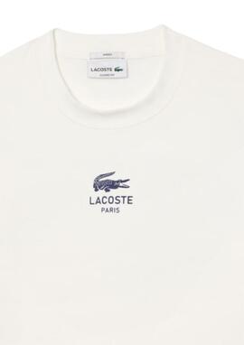 Camiseta Lacoste BLANCO unisex logo centro