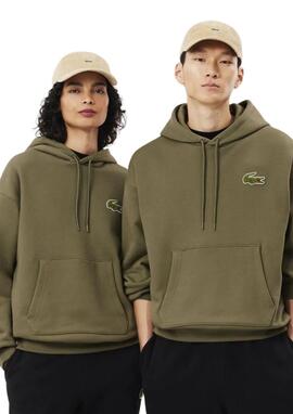 Sudadera Lacoste Verde cocodrilo grande unisex